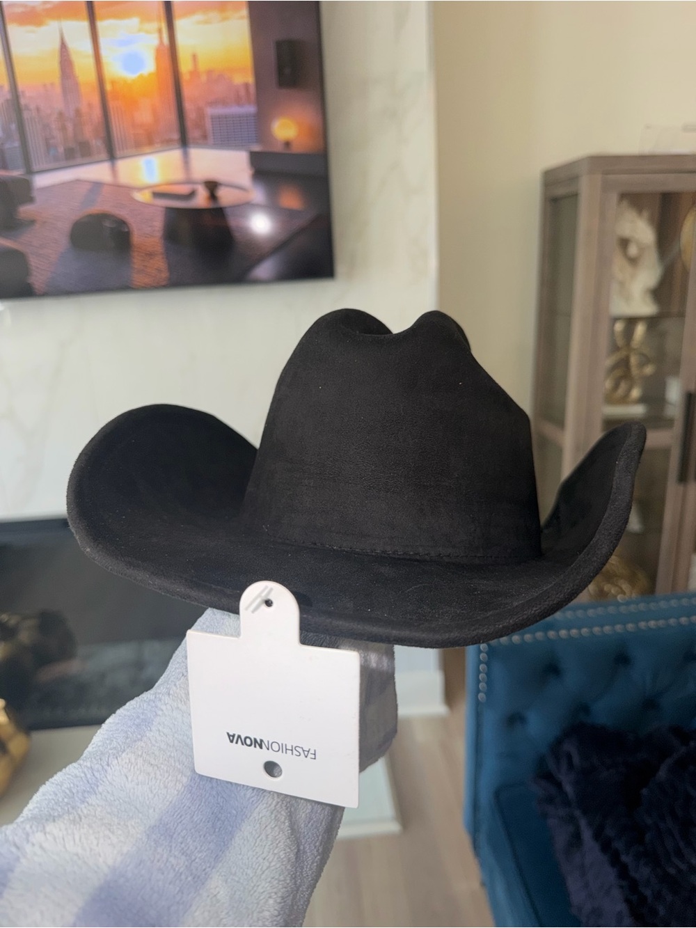 NWT-Fashion Nova Black Western Cowboy Hat